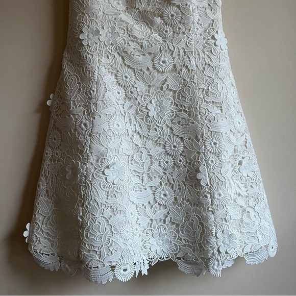 Carolina Herrera Square Neck Mini Dress in White - Picture 7 of 16